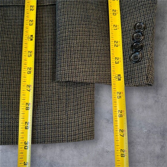 STAFFORD Mens Brown Wool Blazer Classic fit Sport Coat Two Button Jacket 40R - Picture 6 of 9